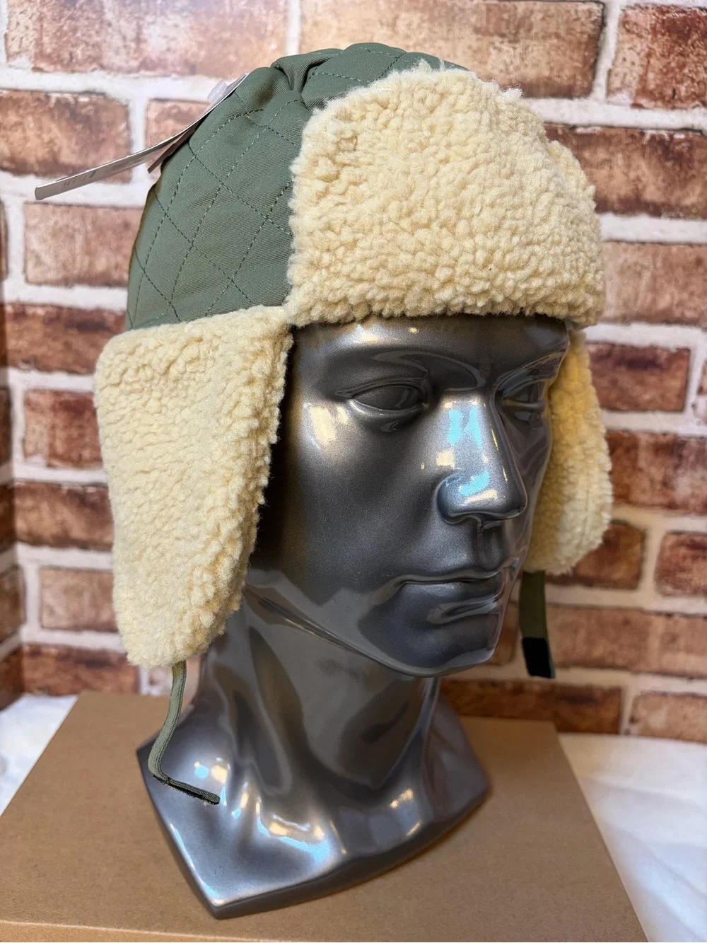NWT Green Lichen Ozark Trail Toddler Trapper Hat Green One Size Aviator Sherpa